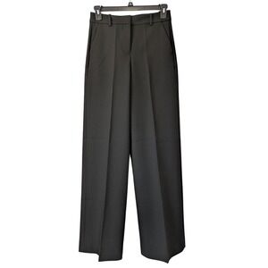 J. Crew Petite Wide Leg Trousers 4 Season Stretch Size P2 Black NWT $148 CC465